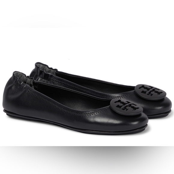 Tory Burch Shoes - TORY BURCH Minnie travel ballet flat black leather EUC size 7M